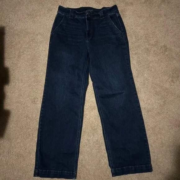Judy Blue Wide Leg Dark Wash Jeans 15 (32 waist) - Picture 2 of 6